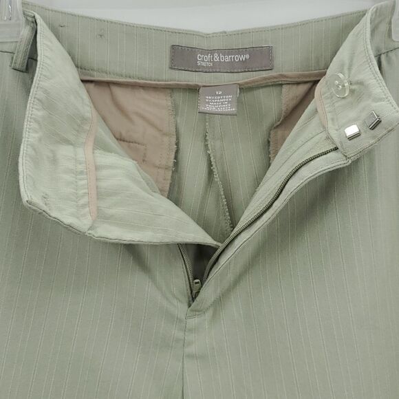 Croft & Barrow Classic Stretch Capris Soft Strips Women Pants Size 12 - Picture 5 of 16